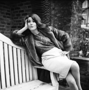 Vintage Celebrity Photos Prints: Parisienne actress Claudine Auger who will play Domino in the James Bond film