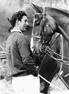 Prince Charles with Polo Pony Print 1977