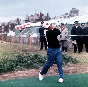 Lee Trevino Drives Off at Troon Print 1970