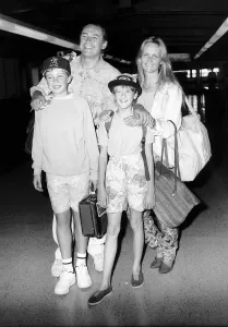 Twiggy and Family at London Airport Print