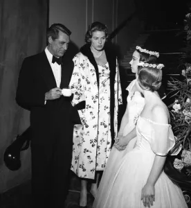 Cary Grant and Ingrid Bergman on Set Print 1957