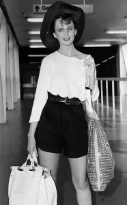 Prints of Clare Grogan Scottish pop singer and actress, July 1983, arriving at Heathrow Airport Heathrow Airport Prints: Clare Grogan Print - Heathrow Arrival, July 1983