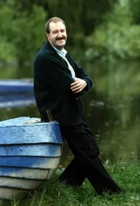 Prints of Gorden Kaye actor by the river in Chester, September 1989 Chester Prints: Gordon Kaye by the River in Chester Print, 1989