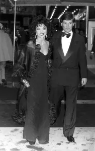 Joan Collins with Malcolm Fraser Print April 1989