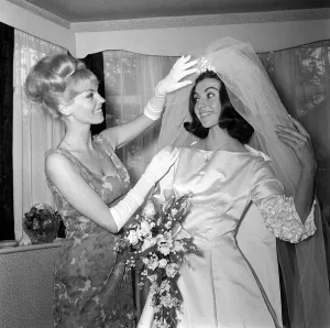 Jean Collins with Sister Marion, 1965 Wedding Print
