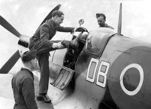 RAF Leader Douglas Bader in WWII Print - 15th Sept 1945