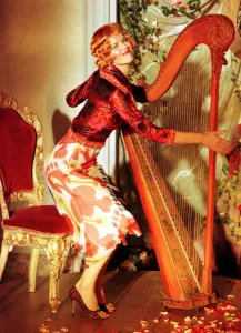 90s Fashion Models Prints: Eva Herzigova with harp, October 1997