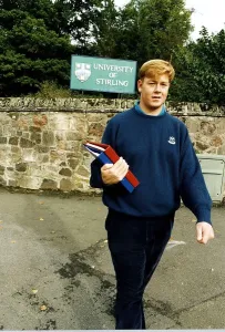 Gordon Sherry at University of Stirling Entrance Sign Print