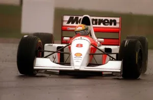 Mirror Prints: Ayrton Senna at Donington Park 1993 Print