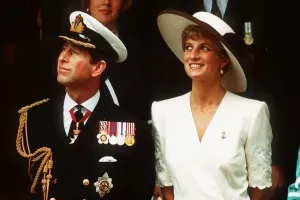 The Prince and Princess of Wales Watch a Flypast Print, 21st June 1991