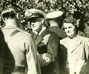Admiral Cunningham Leaves Westminster Abbey Print (00206)