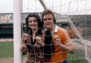Blackpool Footballer Brian Wilson and Anne Nolan Print 1978