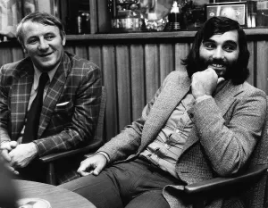 George Best and Tommy Docherty Print 1974