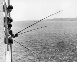 0200to0299 Prints: The Beatles Fishing Print, Seattle 1964
