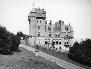 Prints of Belfast Castle standing in the pleasant park on the slopes of cavehill. The castle commands a superb view of the city, Belfast Lough, Strangford Lough and the hills of County Down. 29th January 1931 Castle Prints: Belfast Castle Print, Cavehill Park 29th January 1931