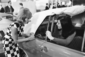1966 London Motor Show Print: Soft Top Demonstration