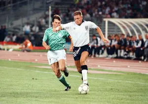 Paul Gascoigne Prints: 1990 World Cup Semi Final West Germany v England Print
