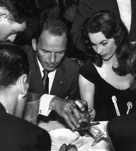 Frank Sinatra escorts Shirley Anne Field to Pigalle in 1958 Print