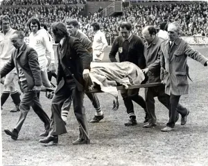 Mervyn Davies Carried Off Print, 29th March 1976