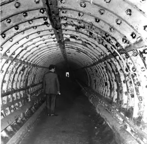 Tunnel Prints: Cardiff - Old - The subway under the River Ely Print
