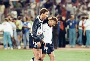 Paul Gascoigne Prints: 1990 World Cup Semi Final Print: England v West Germany