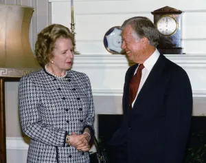 Margaret Thatcher and Jimmy Carter 10 Downing Street Print