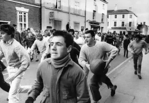 Atherstone Shrove Tuesday Ball Game Print, 3rd March 1987