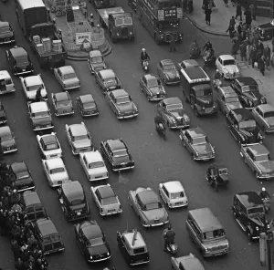A View of Holborn Traffic Jams Print, 29th January 1962
