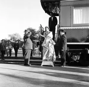 Duke Of Edinburgh Prints: Queen Elizabeth II and Prince Philip at Stratford Shakespeare Festival Print 1959
