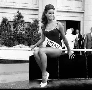 Retro Swimwear Fashion Prints: Miss United Kingdom Grand Final, Blackpool. Miss Wigan, Kathleen Winstanley