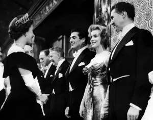 Marilyn Monroe Meets Queen Elizabeth II Print 1956