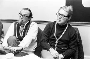 Prints of Rehearsal of Morecambe and Wise Television Show, North Kensington Community Centre, London, 20th October 1970. Ann Hamilton with Eric Morecambe and Ernie Wise Kensington And Chelsea Prints: Rehearsal of Morecambe and Wise Television Show Print, 1970