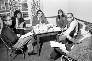 Prints of Rehearsal of Morecambe and Wise Television Show, North Kensington Community Centre, London, 20th October 1970. Ann Hamilton with Eric Morecambe and Ernie Wise Kensington And Chelsea Prints: Rehearsal of Morecambe & Wise Television Show Print, London 1970