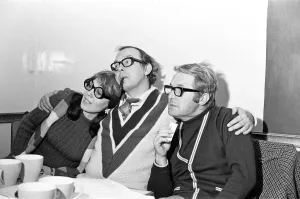 Prints of Rehearsal of Morecambe and Wise Television Show, North Kensington Community Centre, London, 20th October 1970. Ann Hamilton with Eric Morecambe and Ernie Wise Kensington And Chelsea Prints: Rehearsal of Morecambe and Wise Television Show Print, 1970