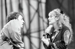 Bruce Springsteen Prints: Bruce Springsteen and Patti Scialfa in Concert Print 1988