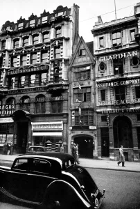 Pub Prints: Fleet Street, The Cock Tavern Print Circa 1935