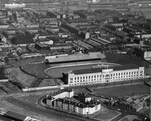 0500to0599 Prints: Ibrox Park Aerial Print, Glasgow Circa 1960