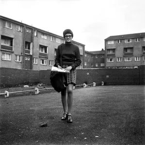 0500to0599 Prints: Liverpool Teenage Girl on Newspaper Round, 1969 Print