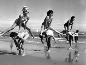 0500to0599 Prints: Torquay Beach Beauty Contest Girls Print 1960