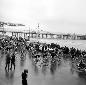 Tour of Britain Cycle Race Print, Blackpool 1964