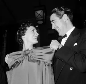 Prints of Anne Rogers with her husband Michael Hall. Anne Rogers was born in Liverpool, and is an English actress, dancer, and singer. 30th April 1958 Liverpool Prints: Anne Rogers with Michael Hall Print, 30th April 1958