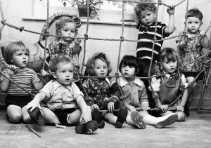 Children in a Play Group, Garston, Liverpool 1972 Print