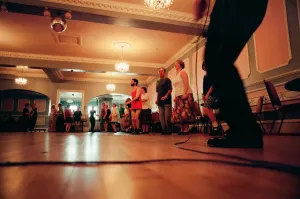 Prints of Redcar Folk Festival, 9th July 1994. Pictured, Beginners Appalachian Dance Classes Dance Prints: Redcar Folk Festival Print - 9th July 1994