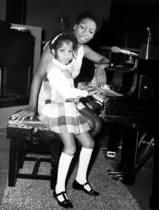 London Weekend Television Prints: American singer, Nina Simone, in the UK recording a television programme called