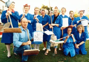 March of the Mops Print, Dene School 1989