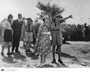 The Queen at Sutton Park World Scout Jamboree Print 1957