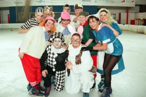 Vintage Fancy Dress Costumes Prints: Regulars from the Cleveland Hotel, Middlesbrough held a fancy dress ice skate