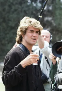 Prints of British pop group Wham pictured on their 10-day visit to China, April 1985. Singer George Michael during the historic trip 0800to0899 Prints: Wham in China Print, April 1985