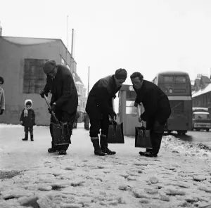 Icy Pavements in Middlesbrough, 1971 Print