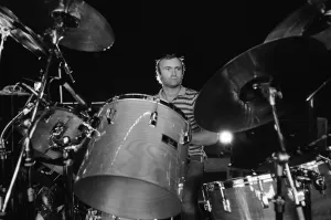 Prints of Phil Collins of Genesis ahead of a concert in Saratoga Springs, New York State. 26th August 1982 Art Prints: Phil Collins of Genesis Print - Saratoga Springs, NY 1982